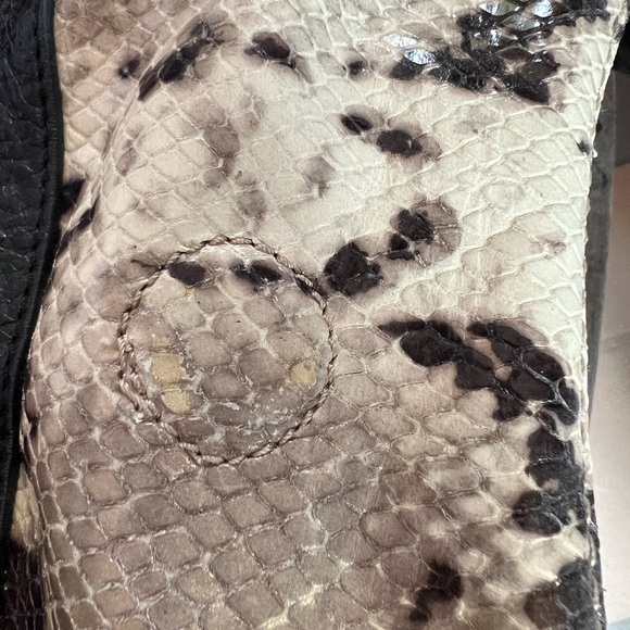 Francesco Biasa Dauphine Bag in Snakeskin Embossed Leather NWT - Picture 10 of 12